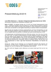 PM 20151214 Erfolgreiche Betriebsaufnahme RB34